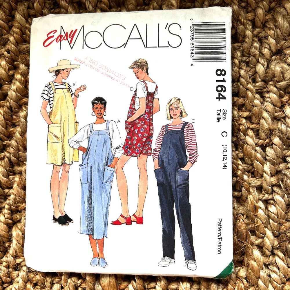 McCalls pattern 8164 Jumper, Jumpsuit and Romper, Maternity Friendly